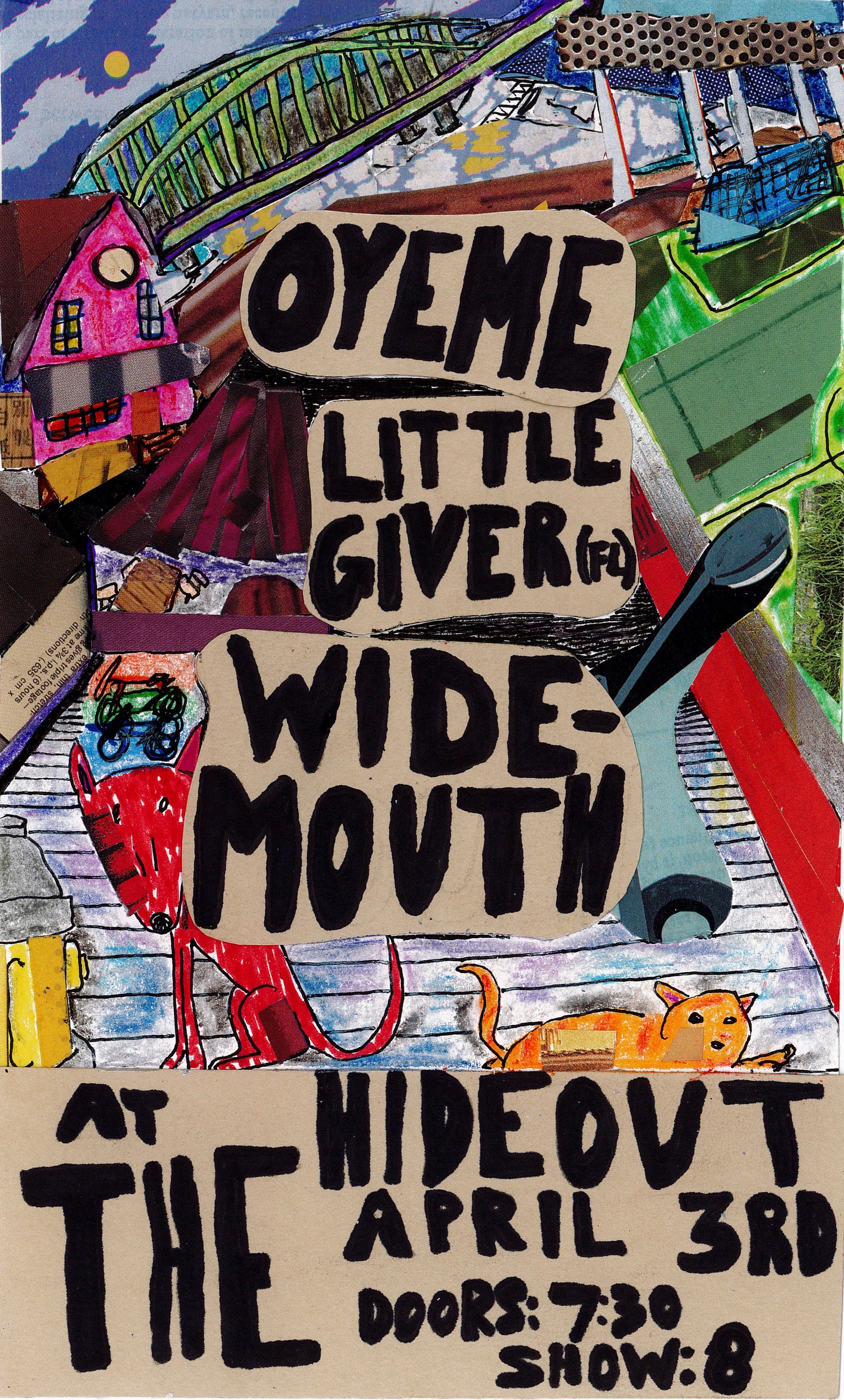 Widemouth at Hideout show poster